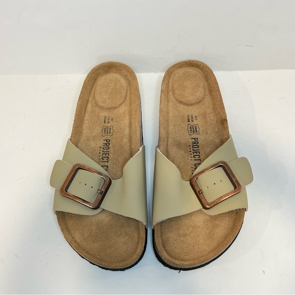 Project Cloud Big Buckle Memory Foam Leather Slid… - image 4